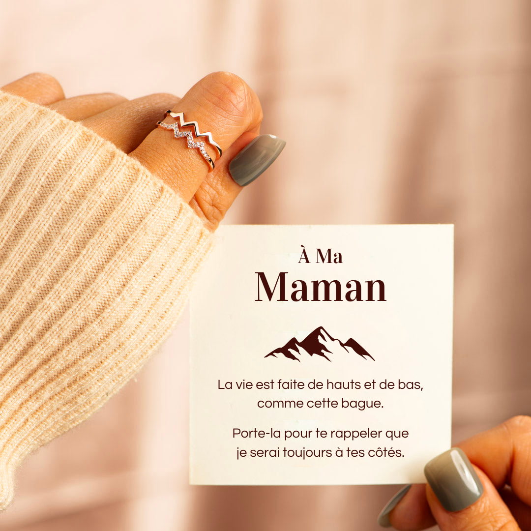 Bague Ajustable - À ma maman - Je serai toujours à tes côtés