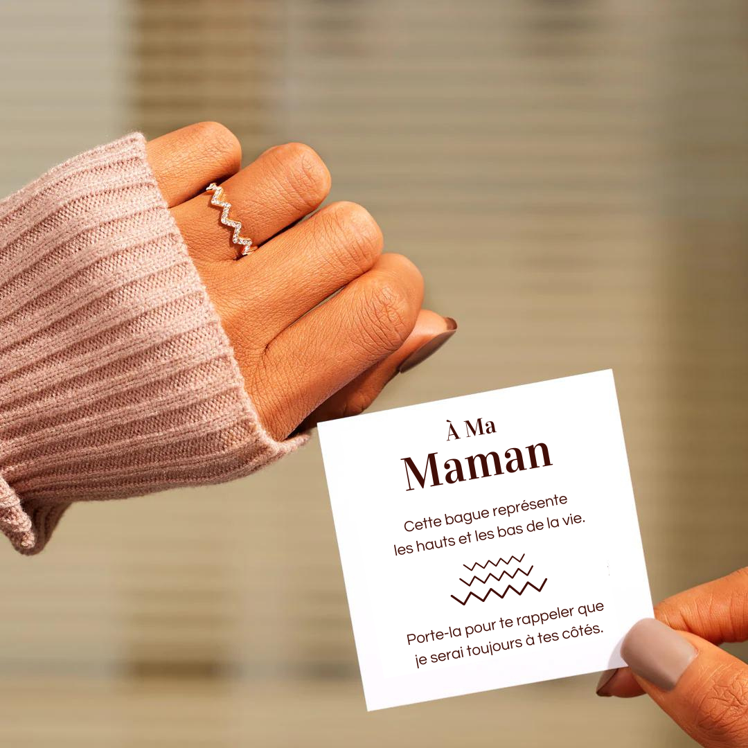 Bague Ajustable - À ma maman - Je serai toujours à tes côtés (Edition limitée)