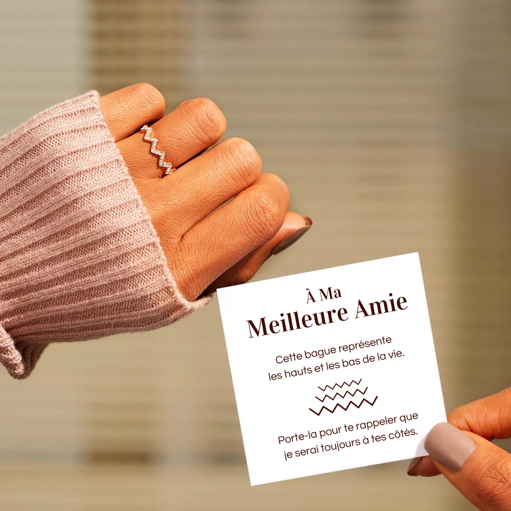 Bague Ajustable - À ma meilleure amie - Je serai toujours à tes côtés (Edition limitée)