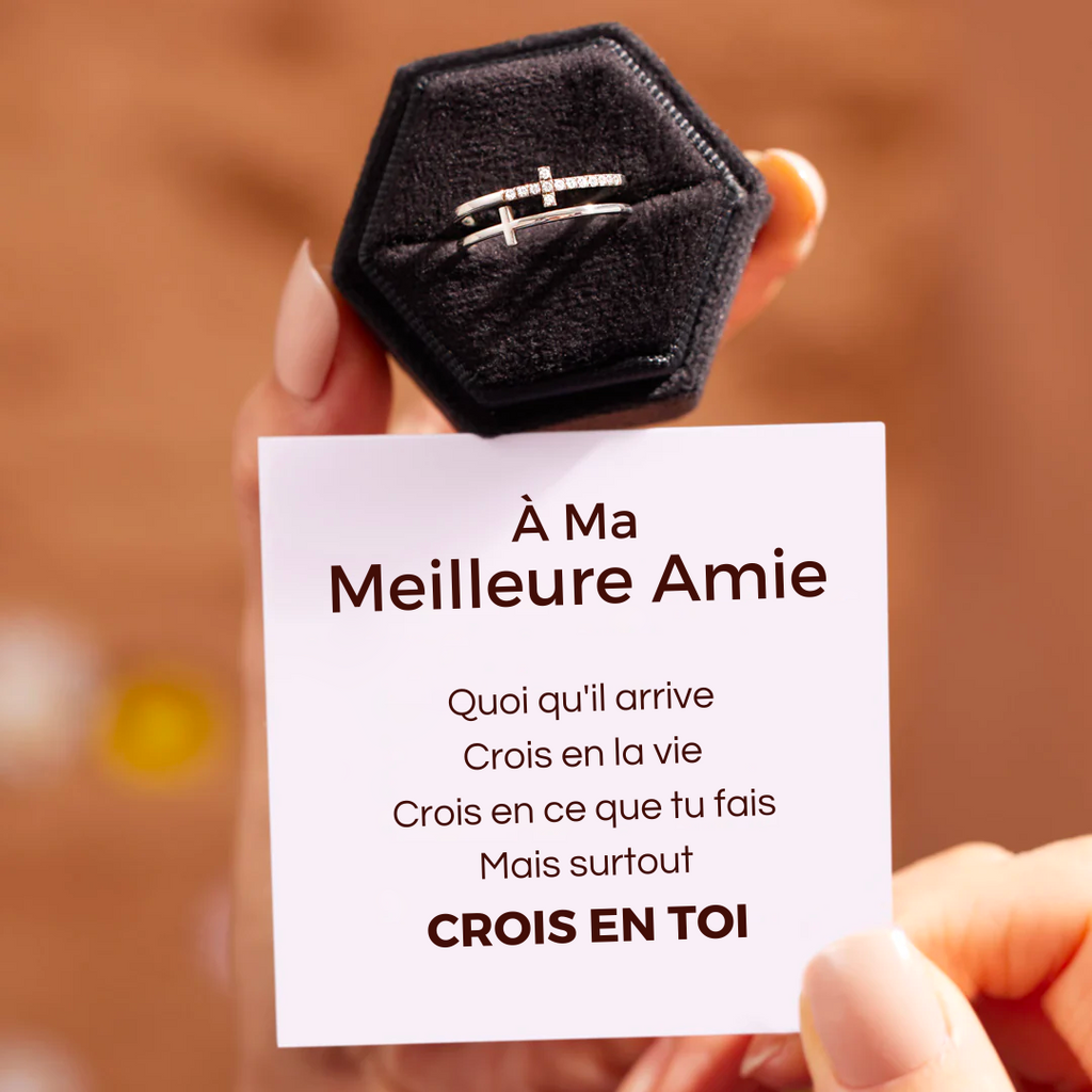 Bague Ajustable - À ma meilleure amie - Crois en toi