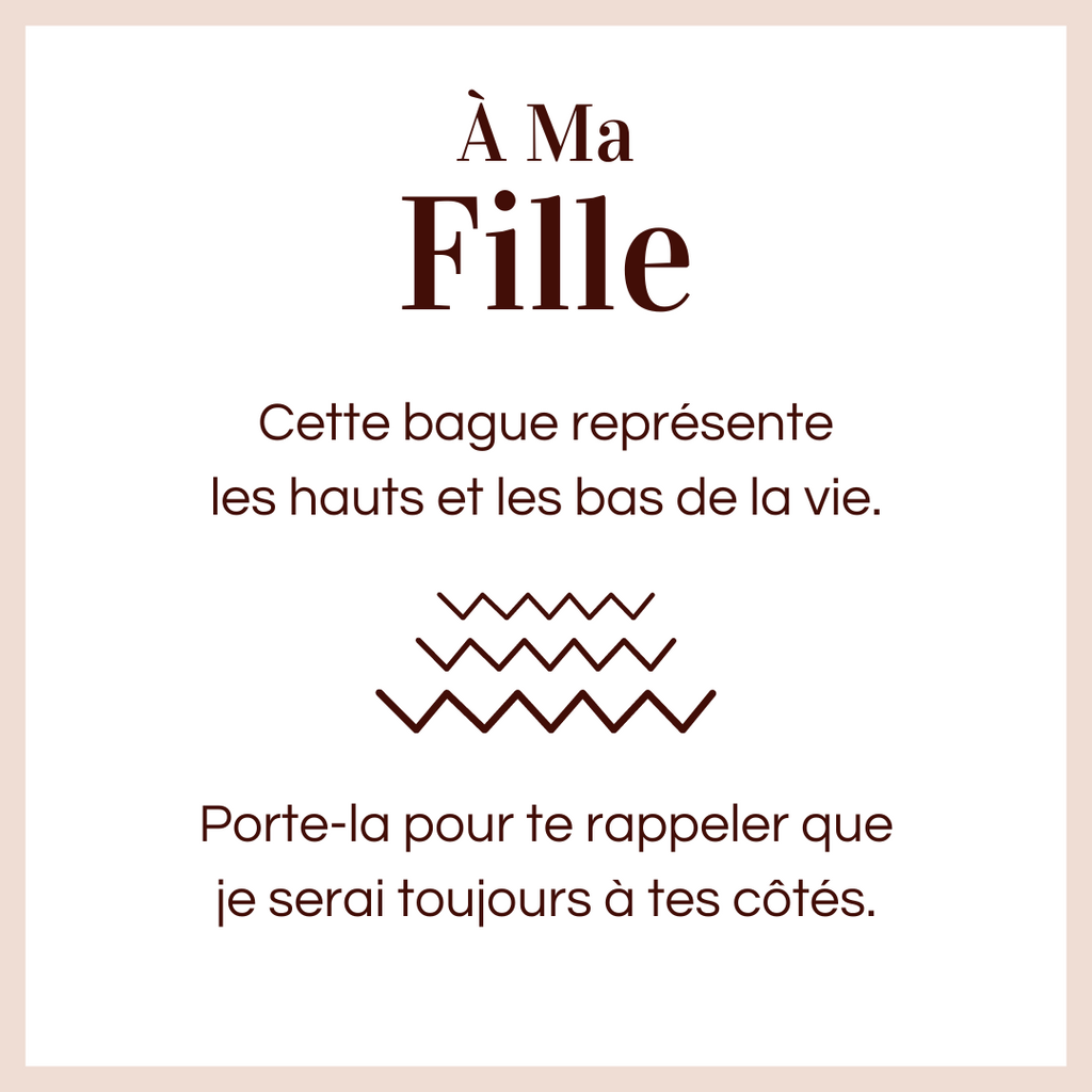 Bague Ajustable - À ma fille - Je serai toujours à tes côtés (Edition limitée)