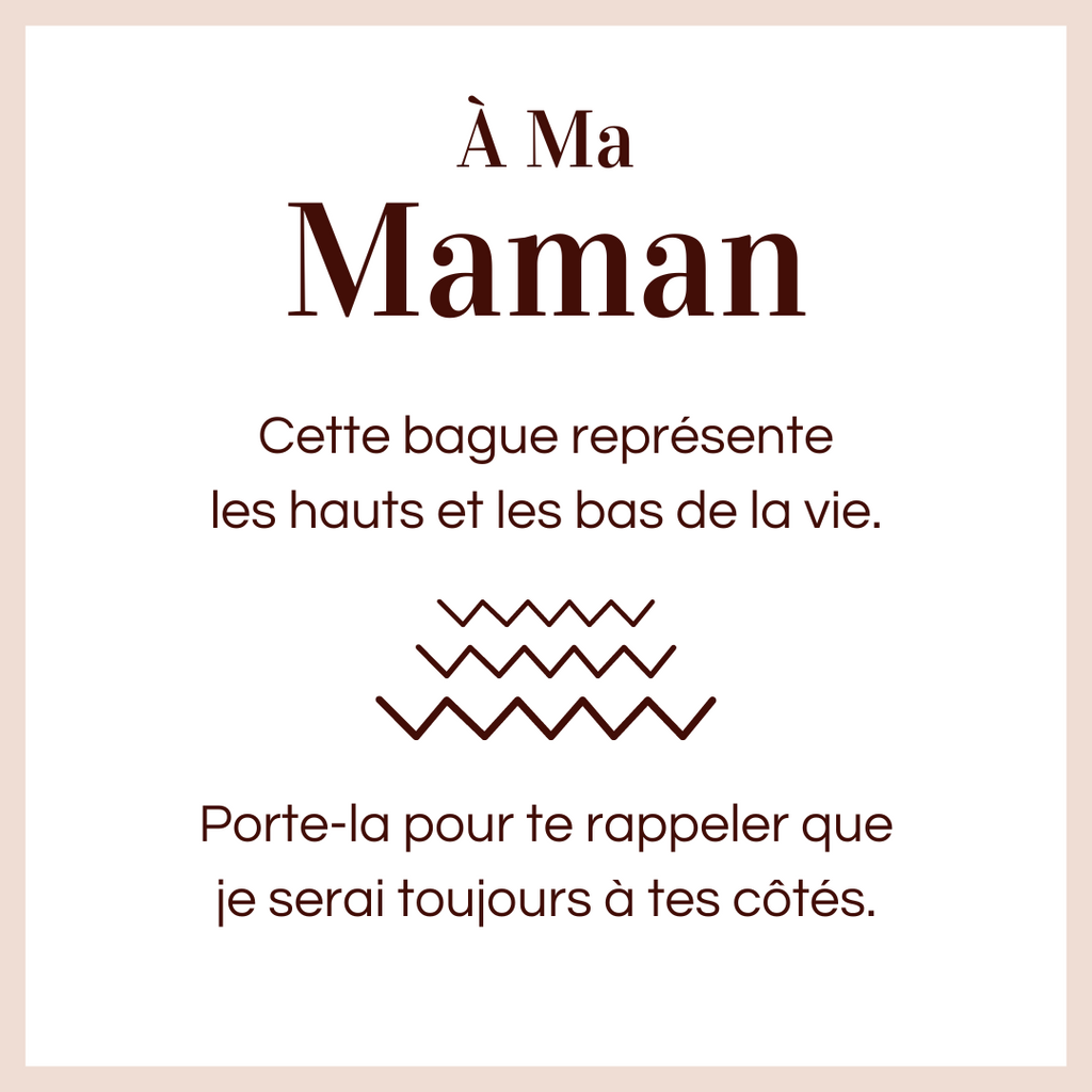Bague Ajustable - À ma maman - Je serai toujours à tes côtés (Edition limitée)