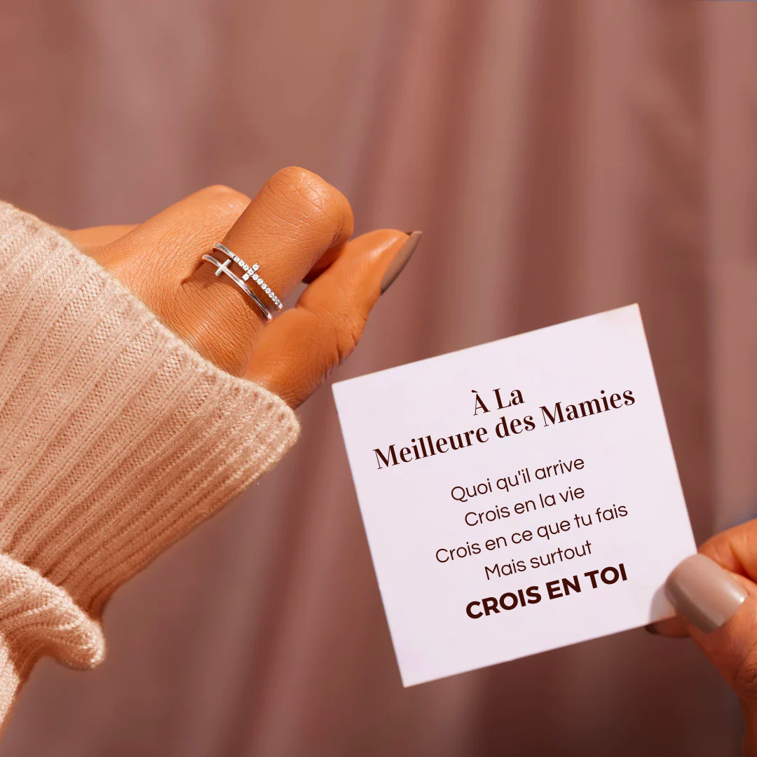 Bague Ajustable - À la meilleure des mamies - Crois en toi
